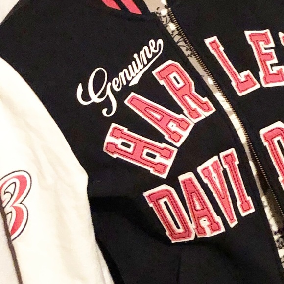 Harley Davidson letterman jacket. - Picture 2 of 5
